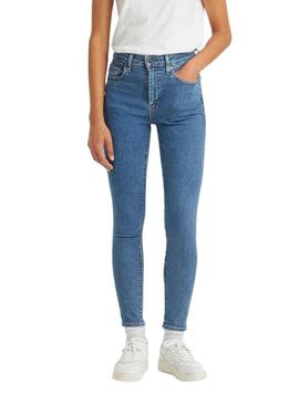 Calças Jeans Levis 721 High Rise Azul Mulher