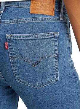 Calças Jeans Levis 721 High Rise Azul Mulher