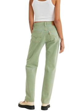 Calças Jeans Levis 501 90S Verde para Mulher