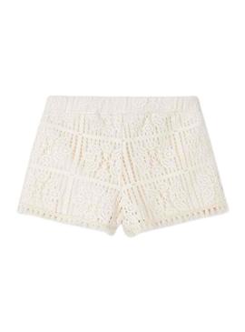 Short Mayoral Knitted Crochet Bege para Menina