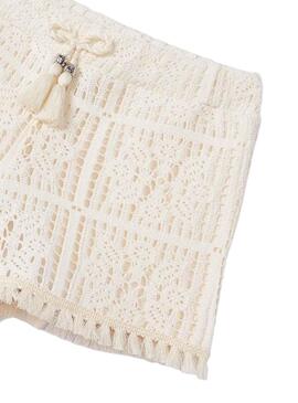 Short Mayoral Knitted Crochet Bege para Menina