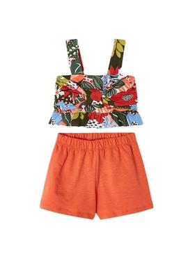 Set Mayoral Printed Laranja para Menina