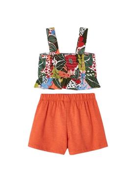 Set Mayoral Printed Laranja para Menina