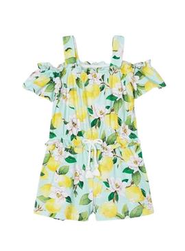 Jumpsuit Mayoral Knitted Verde Floral para Menina