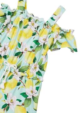 Jumpsuit Mayoral Knitted Verde Floral para Menina