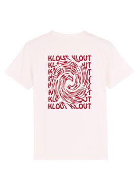 T-Shirt Klout Tornado Branco Vintage e Vermelho