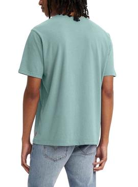 T-Shirt Levis Strauss Turquesa para Homem