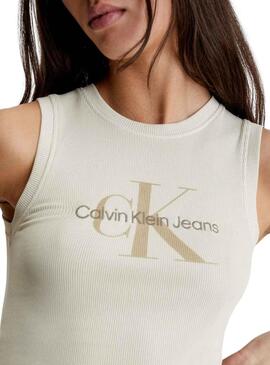 Top Calvin Klein Mineral Bege para Mulher