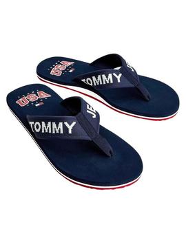 Flip flops Tommy Jeans Logo Tape Azul Marinho para Homem