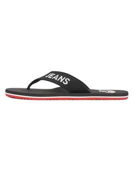 Flip flops Tommy Jeans Logo Tape Preto para Homem