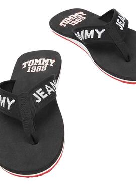 Flip flops Tommy Jeans Logo Tape Preto para Homem