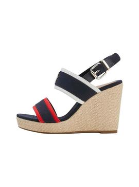 Sandálias Tommy Hilfiger Contrast Azul Marinho Mulher