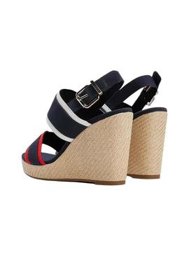 Sandálias Tommy Hilfiger Contrast Azul Marinho Mulher