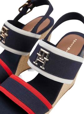 Sandálias Tommy Hilfiger Contrast Azul Marinho Mulher