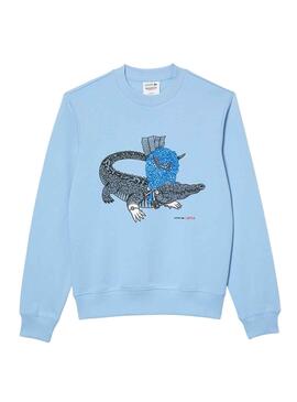 Sweat Lacoste Netflix Bridgerton Azul Claro