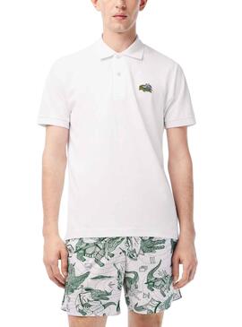 Polo Lacoste Netflix Bridgerton Branco para Homem