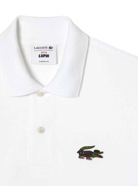 Polo Lacoste Netflix Lupin Branco para Homem