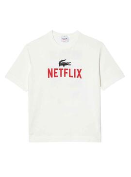 T-Shirt Lacoste Netflix Branco Mulher e Homem