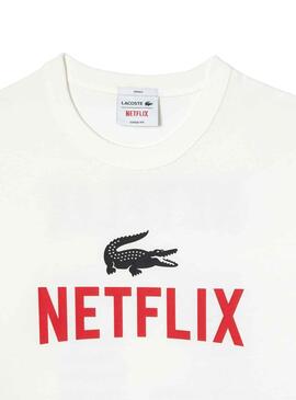 T-Shirt Lacoste Netflix Branco Mulher e Homem
