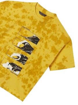 T-Shirt Mayoral Tie Dye Amarelo para Menino