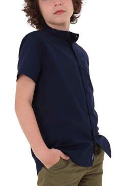 Camisa Mayoral Cuello Mao Azul Marinho para Menino