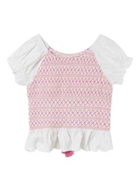 T-Shirt Mayoral Bee Nest Rosa para Menina