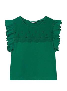 T-Shirt Mayoral Aparelho perfurado Verde Menina