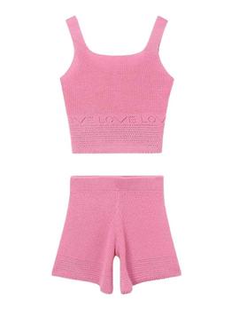 Set Mayoral Tricot Rosa para Menina