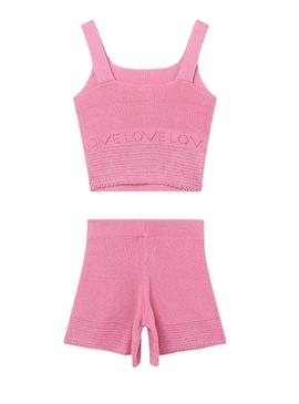 Set Mayoral Tricot Rosa para Menina