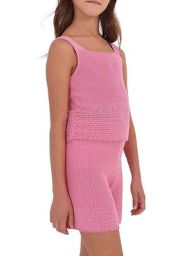 Set Mayoral Tricot Rosa para Menina