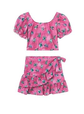 Set Mayoral Saia Top Rosa para Menina