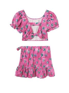 Set Mayoral Saia Top Rosa para Menina