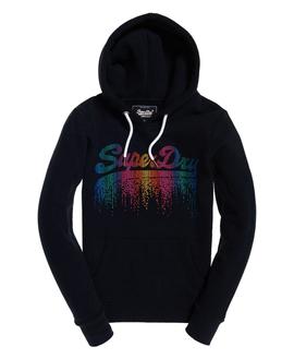 Sweat Superdry Logo da cascata Azul Mulher