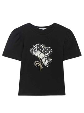 T-Shirt Mayoral Aplique Preto para Menina