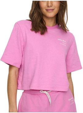 T-Shirt Only Sasja Rosa para Mulher