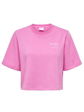 T-Shirt Only Sasja Rosa para Mulher