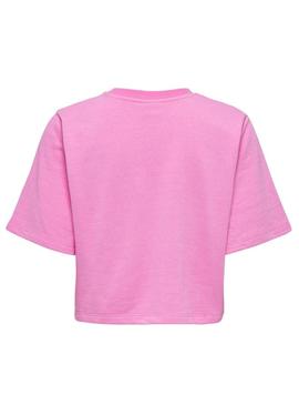 T-Shirt Only Sasja Rosa para Mulher