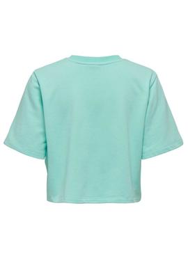 T-Shirt Only Sasja Turquoise para Mulher