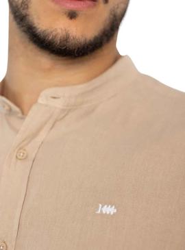 Camisa Klout Lino Mao Bege para Homem