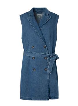 Vestido Pepe Jeans Carmen Azul para Mulher