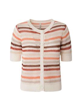 Cárdigan Pepe Jeans Frances Beige para Mulher