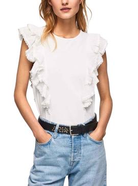 T-Shirt Pepe Jeans Nunu Branco para Mulher