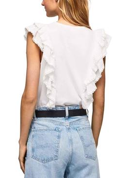 T-Shirt Pepe Jeans Nunu Branco para Mulher