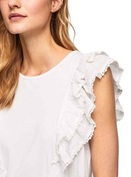 T-Shirt Pepe Jeans Nunu Branco para Mulher