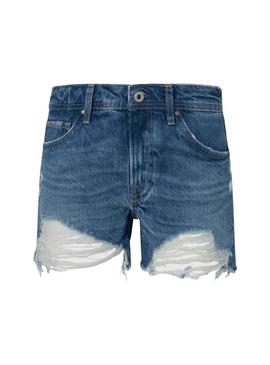 Shorts Pepe Jeans Thrasher Azul para Mulher