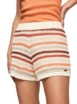 Shorts Pepe Jeans Frances Beige para Mulher