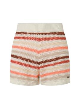 Shorts Pepe Jeans Frances Beige para Mulher