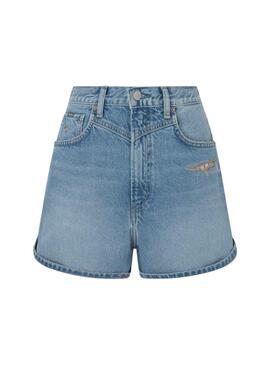 Shorts Pepe Jeans Rachel Azul para Mulher