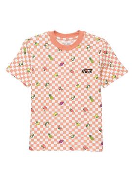 T-Shirt Vans Fruit Check Laranja para Menina