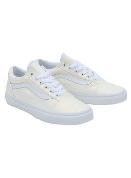 Sapatilhas Vans Old Skool Glitter Branco para Menina